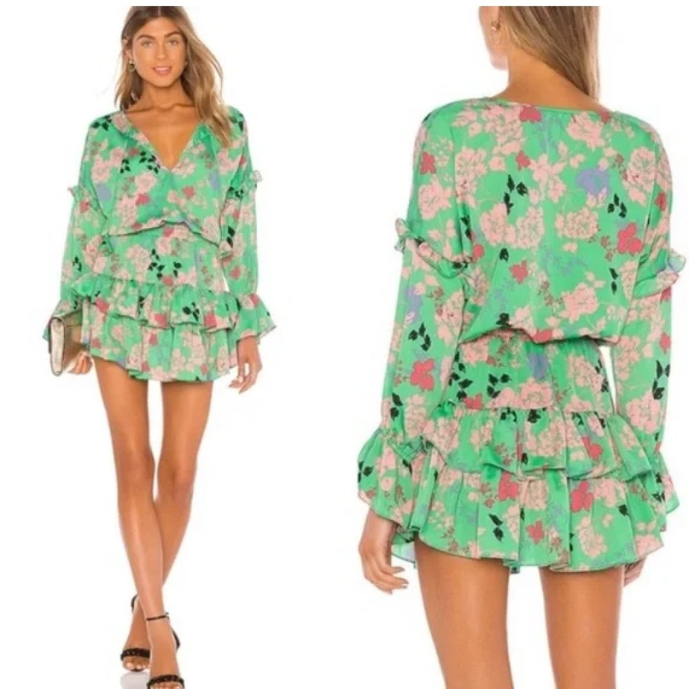 MISA Los Angeles Amalya Dress in Peony Floral Mini